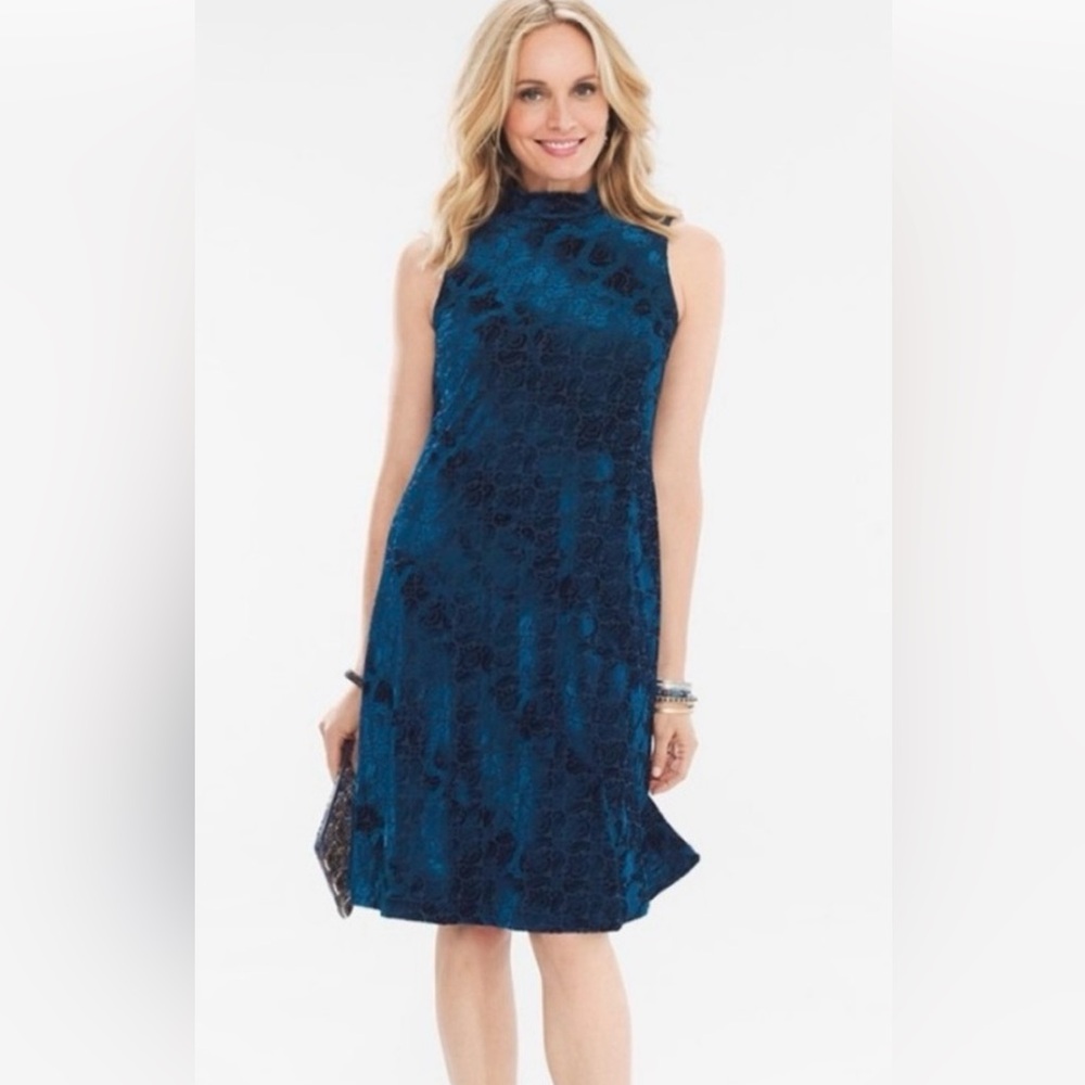 Chico's Burnout Velvet Dress (Size2)